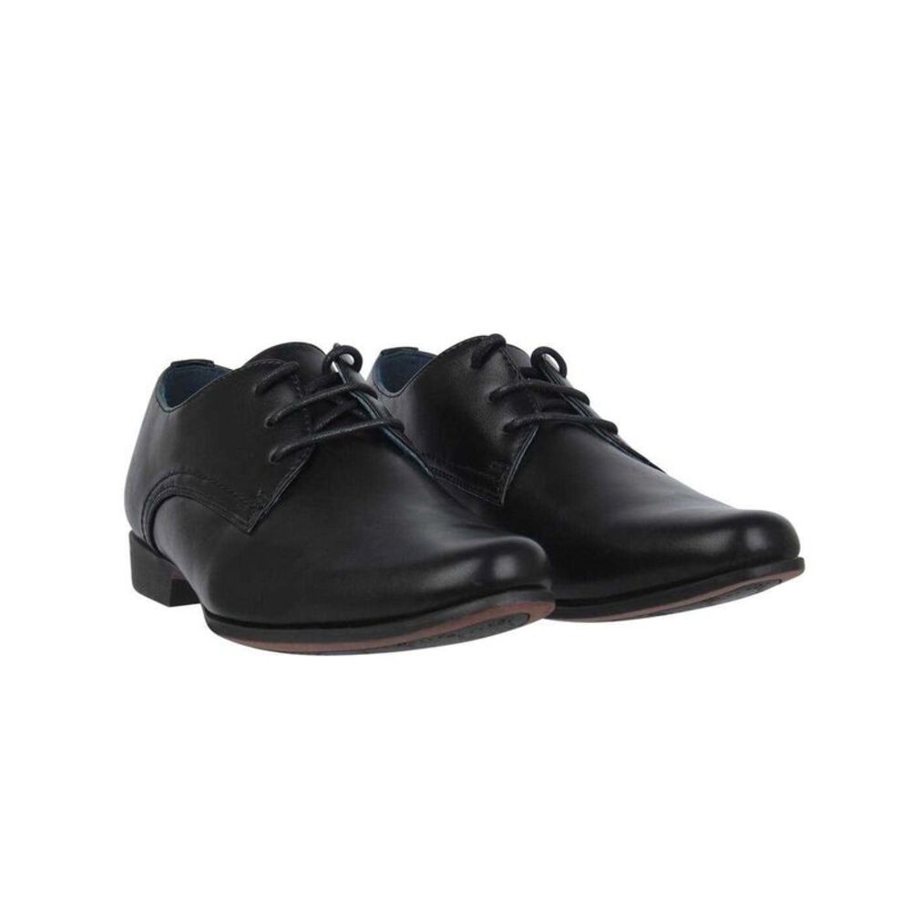 Giorgio Boys Langley Leather Lined Lace Up Shoes / Black